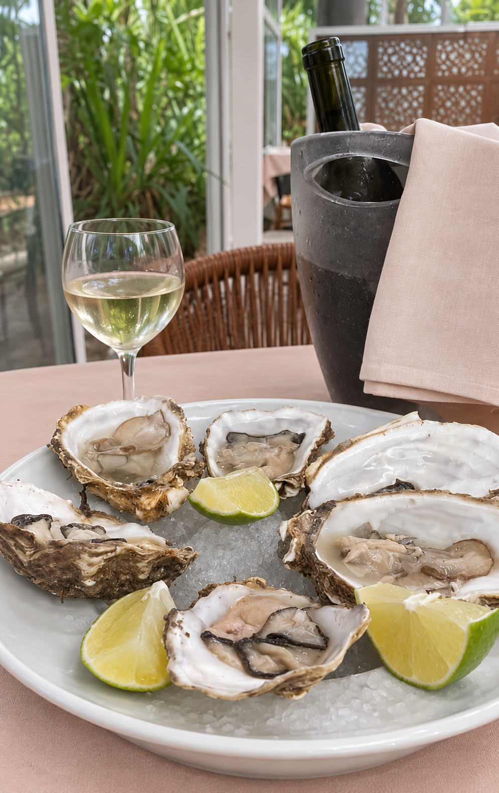 Huîtres et citron servis au Pirate
